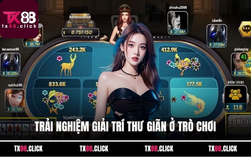 Trải nghiệm giải trí thư giãn ở trò chơi
