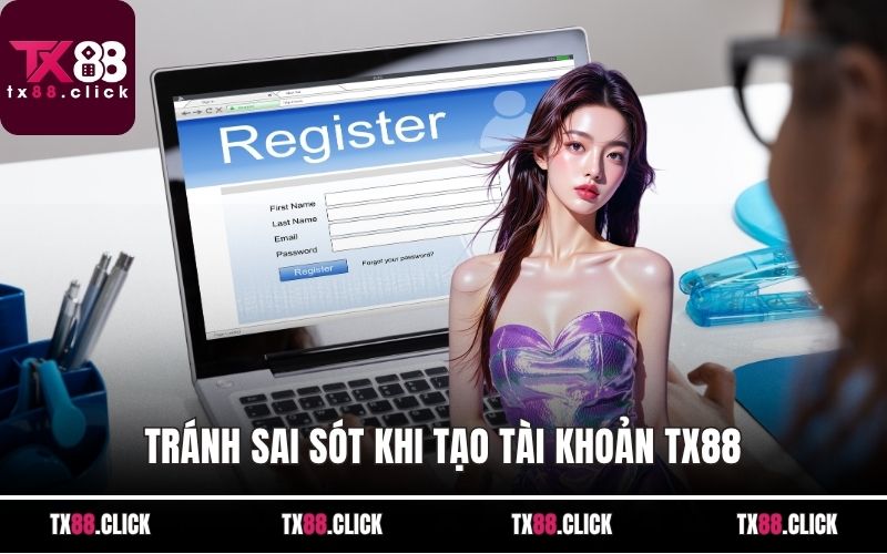 Tránh sai sót khi tạo tài khoản TX88